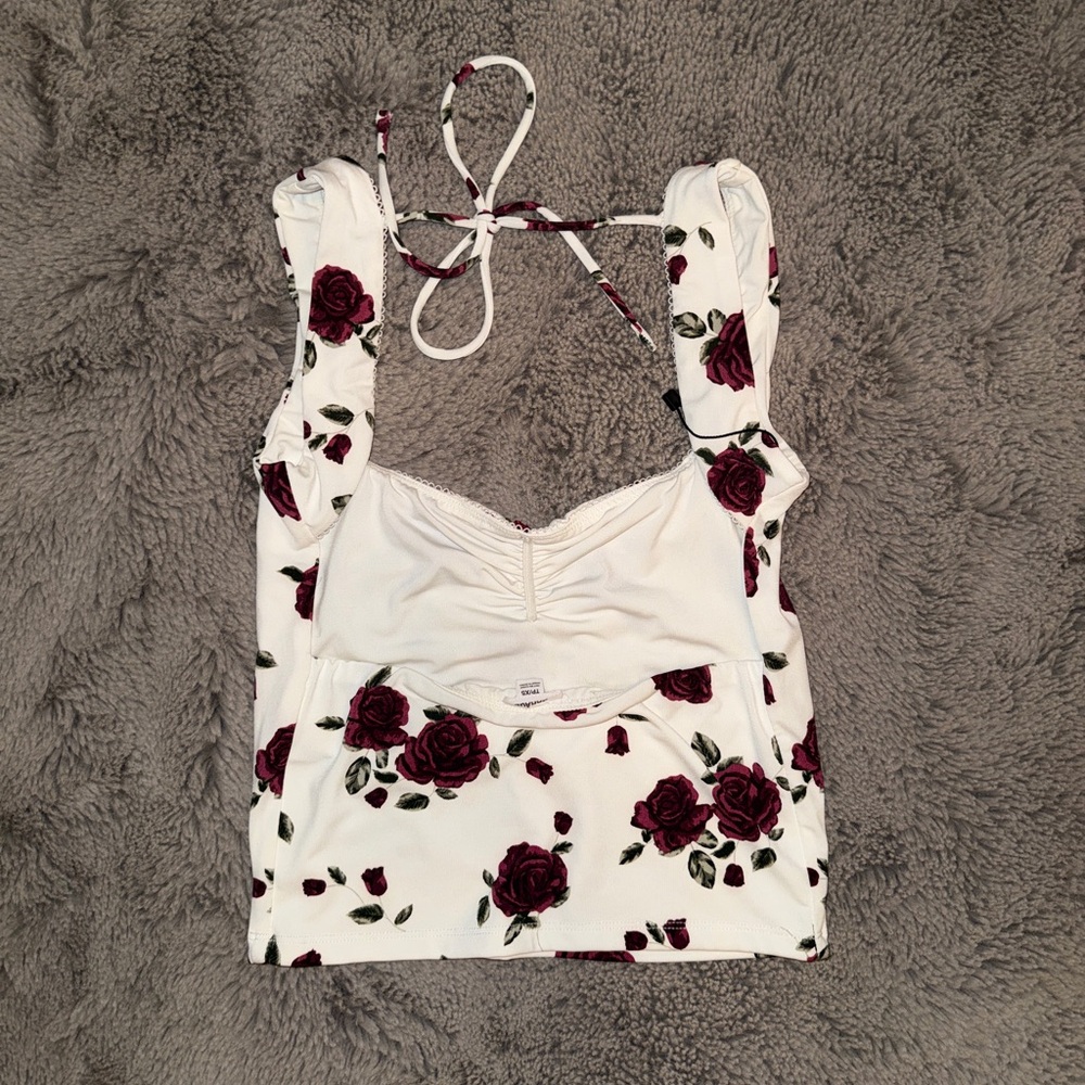 Open Back Ruched Tank Top - Picture 2 of 3